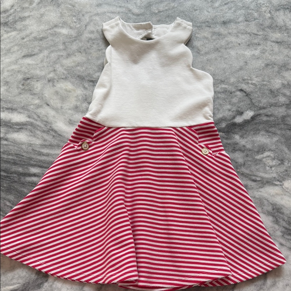 Janie and Jack Red and White Striped Dress